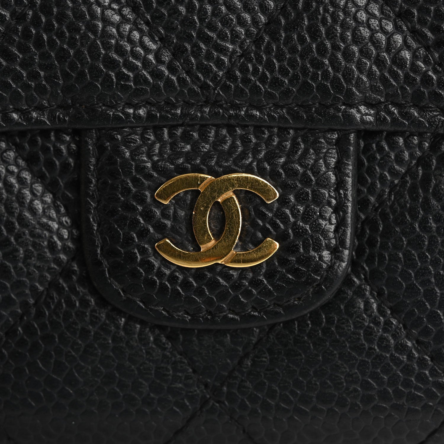 Chanel Caviar Quilted Flap Card Holder Wallet Black 11 of 12