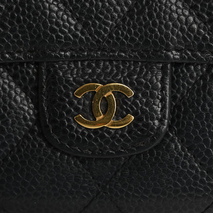 Chanel Caviar Quilted Flap Card Holder Wallet Black 11 of 12