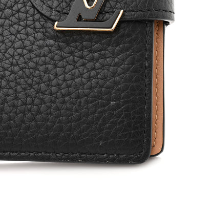 Louis Vuitton LOUIS VUITTON Taurillon Capucines Vertical Compact Wallet Black 8 of 8
