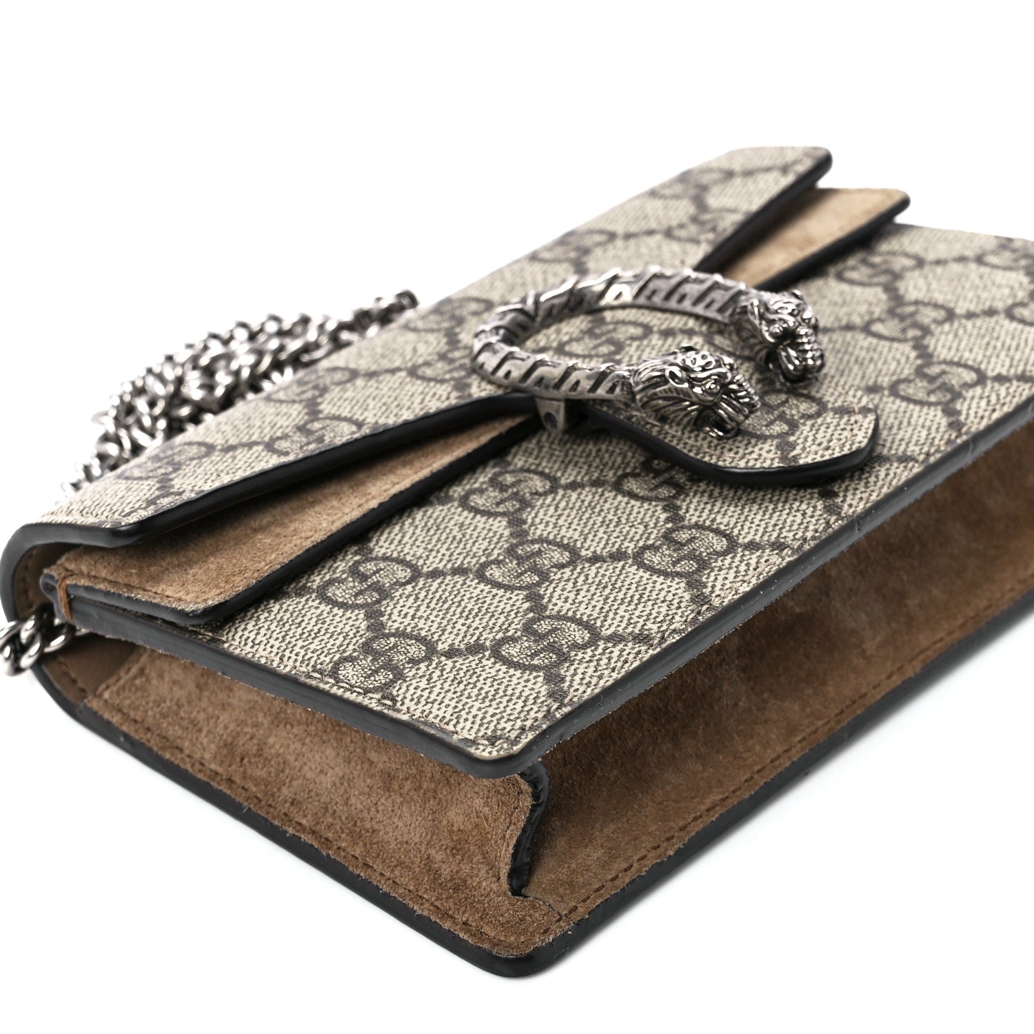 Gucci GG Supreme Monogram Super Mini Dionysus Shoulder Bag Taupe 9 of 10