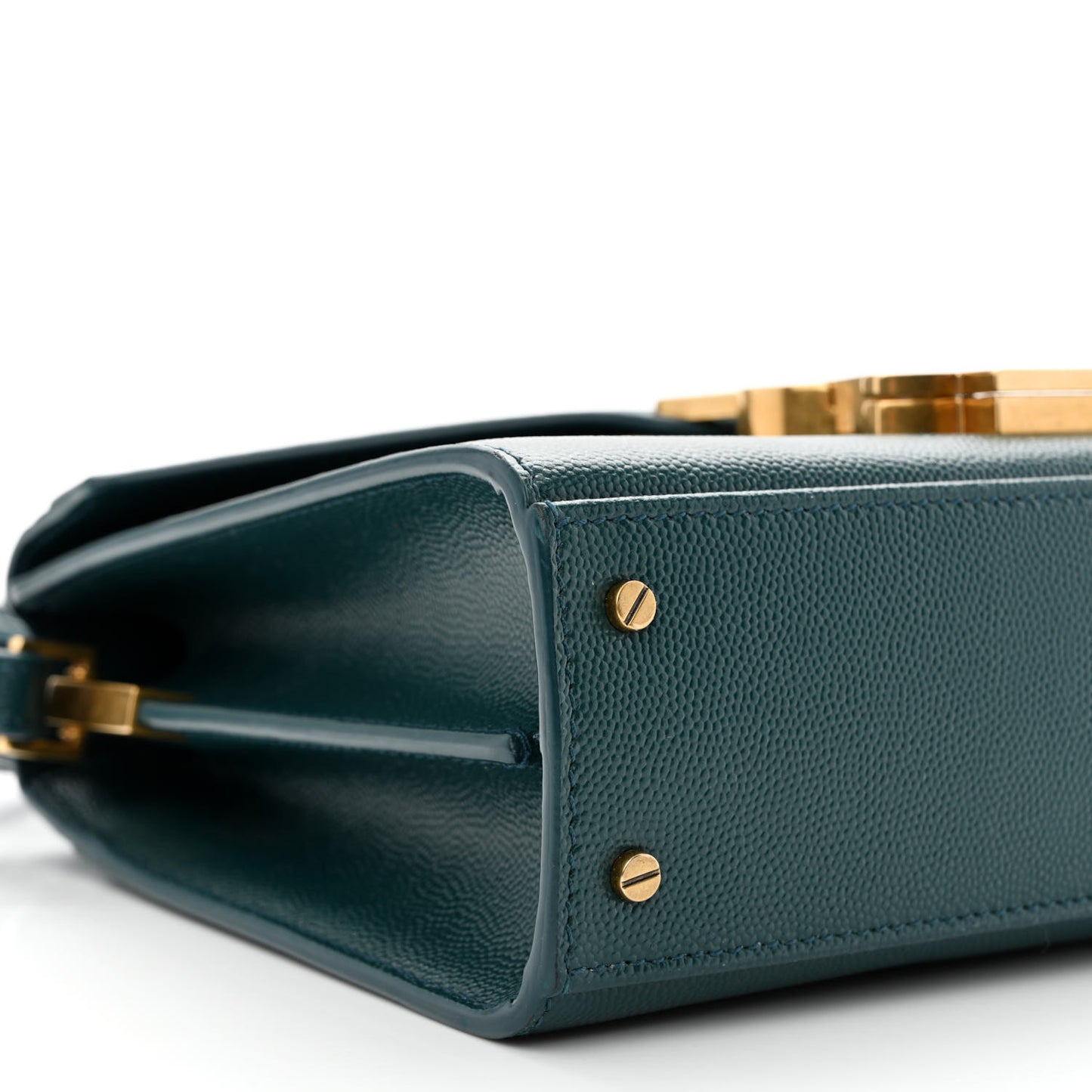 Grain de Poudre Mini Classic Monogram Cassandra Top Handle Teal