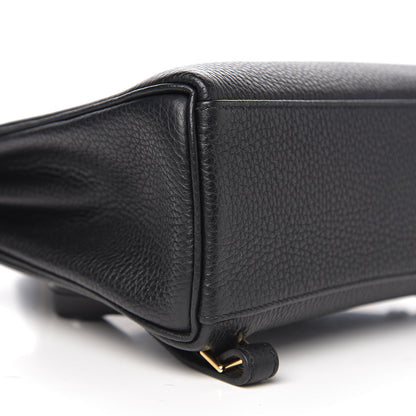 Hermes Taurillon Clemence Kelly Ado Backpack Black 9 of 10