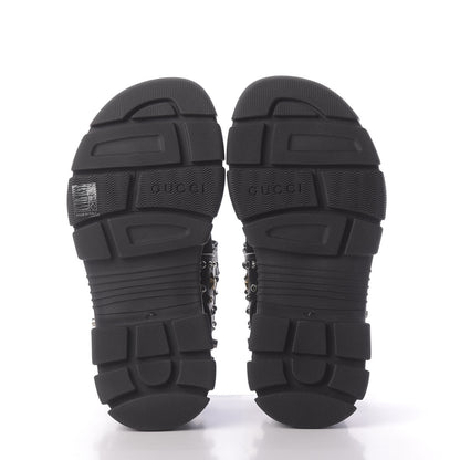 Gucci Nappa Mesh Studded Mens Aguru Sandals 7 Black 6 of 10