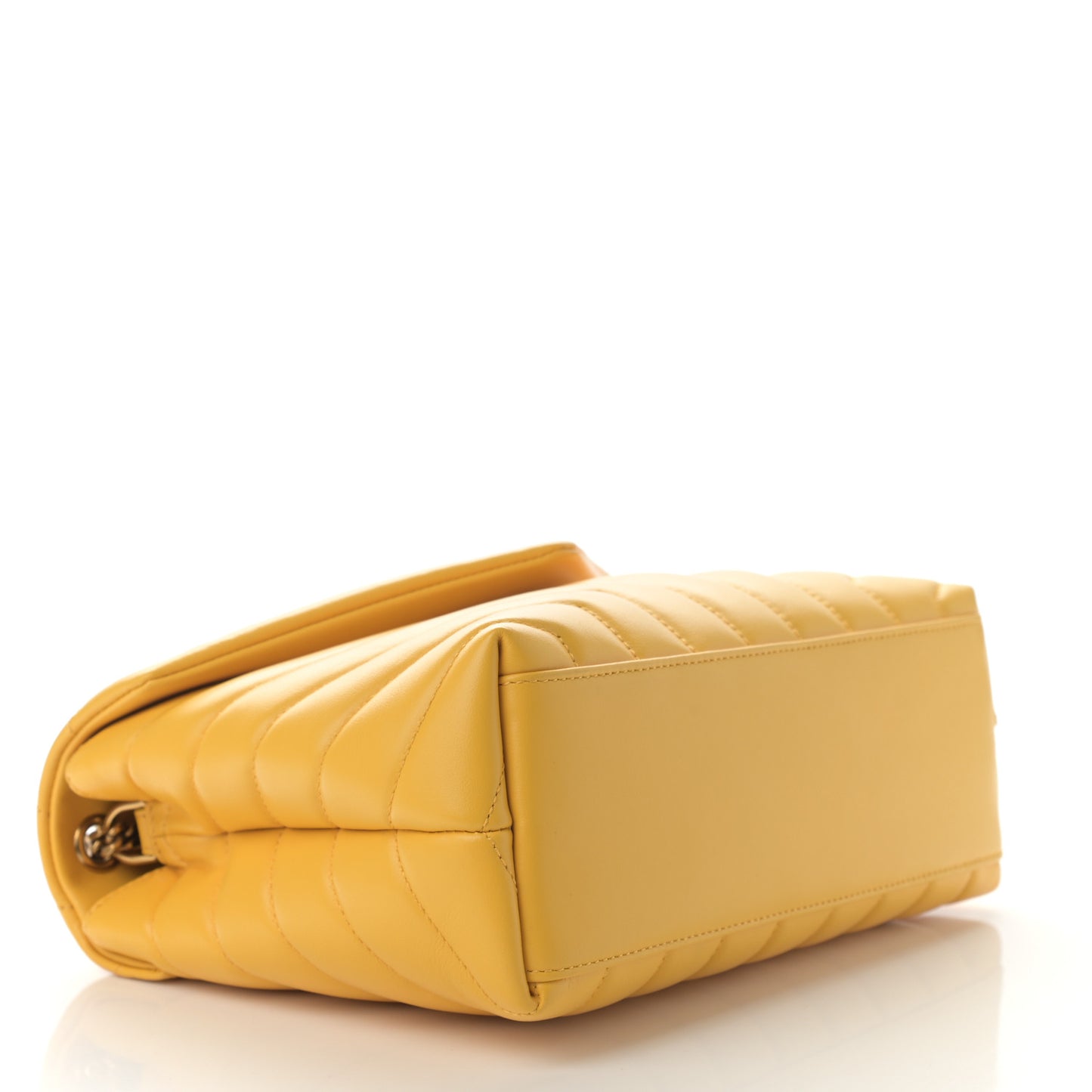 Calfskin Y Quilted Monogram Small Loulou Chain Satchel Sunflower