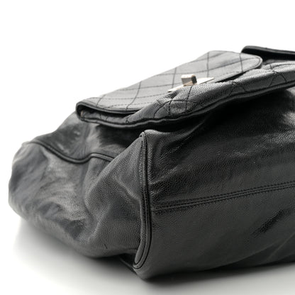 Chanel Glazed Caviar Large Pocket In The City Tote Black 9 of 11