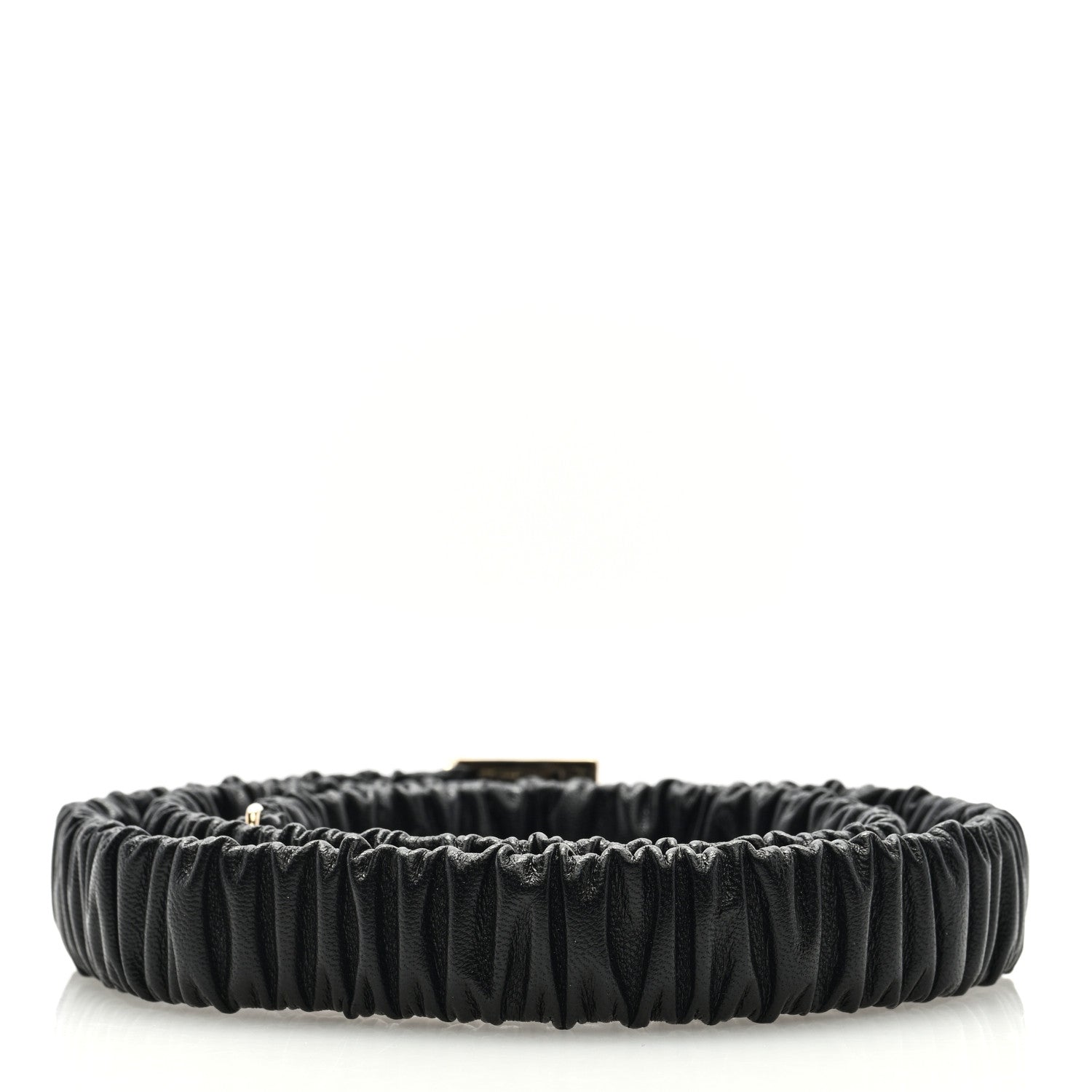 Chanel Lambskin Ruched CC Belt 90 36 Black 2 of 4