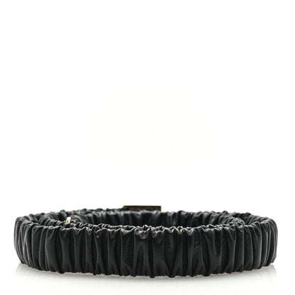 Chanel Lambskin Ruched CC Belt 90 36 Black 2 of 4