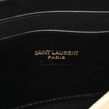 Saint Laurent Grain De Poudre Matelasse Monogram Mini Lou Camera Bag Dark Beige 6 of 12