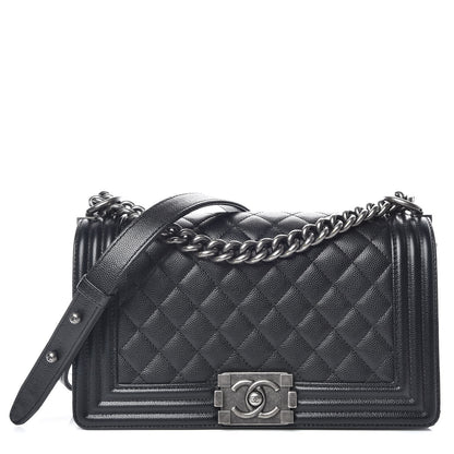 Chanel Caviar Quilted Medium Boy Flap Black 1 of 10