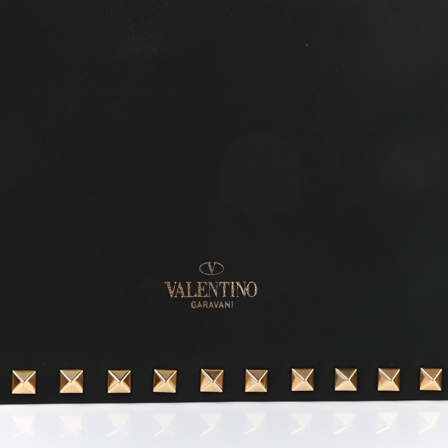Nappa Rockstud Wristlet Clutch Black