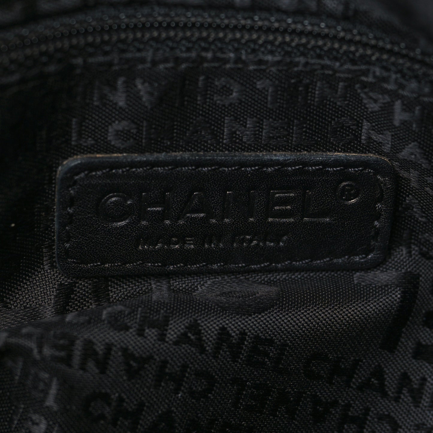 Lambskin Square Stitched Large Tote Black
