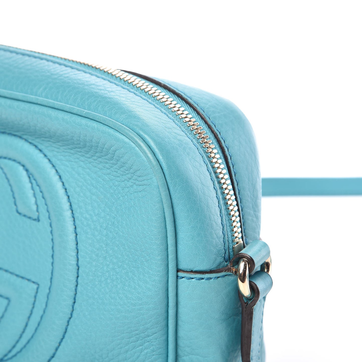 Pebbled Calfskin Small Soho Disco Bag Deep Cobalt