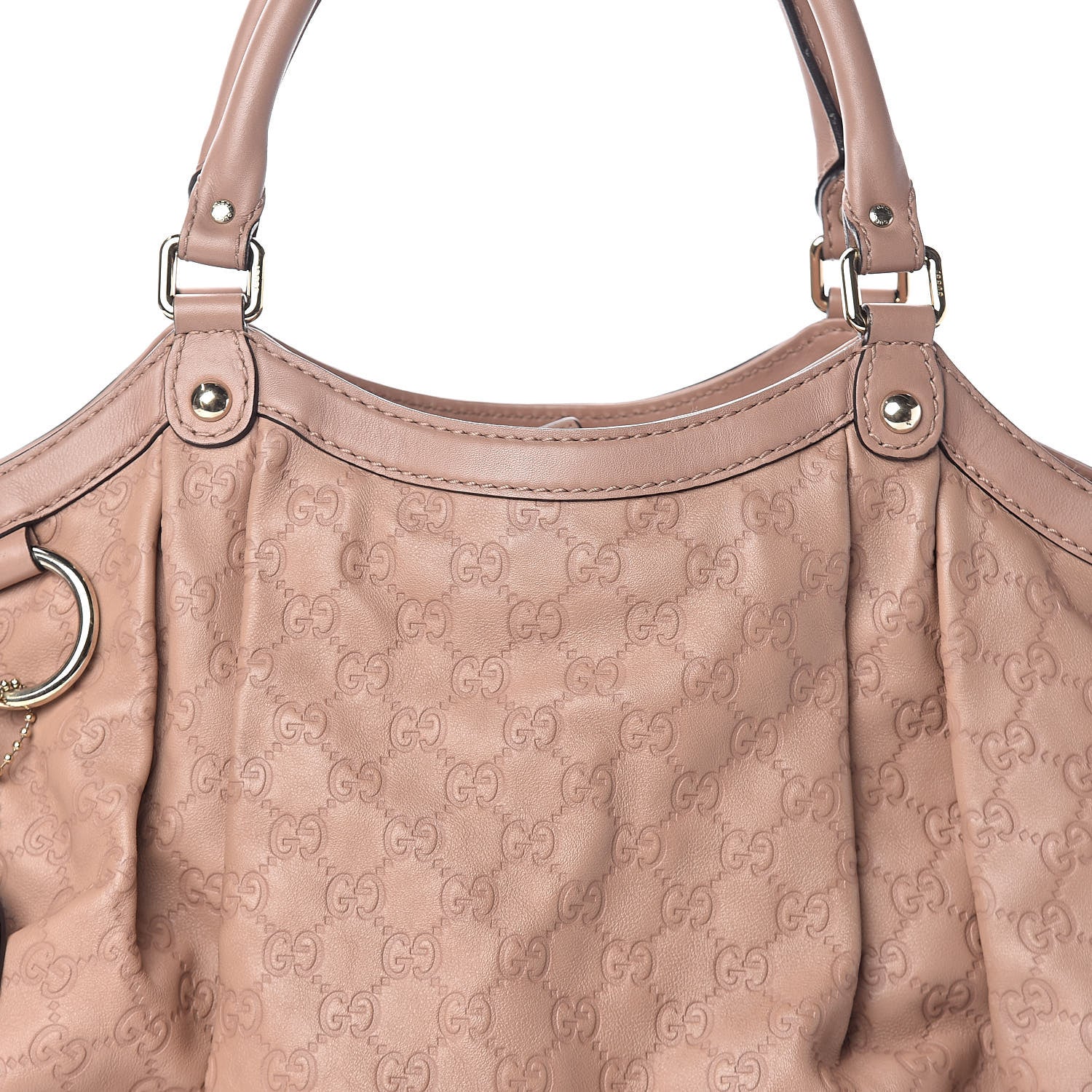 Gucci Guccissima Large Sukey Tote Winter Rose 9 of 11