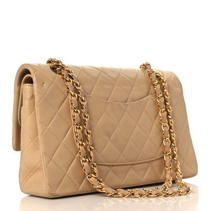 Chanel Lambskin Quilted Medium Double Flap Beige 3 of 11