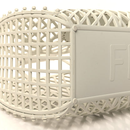 Fendi Recycled Plastic Vitello Liberty Matte Medium Fendi Basket White Ice 10 of 11