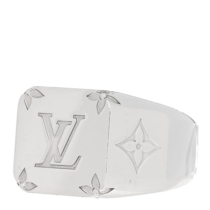 Louis Vuitton Monogram Signet Ring M Silver 3 of 6