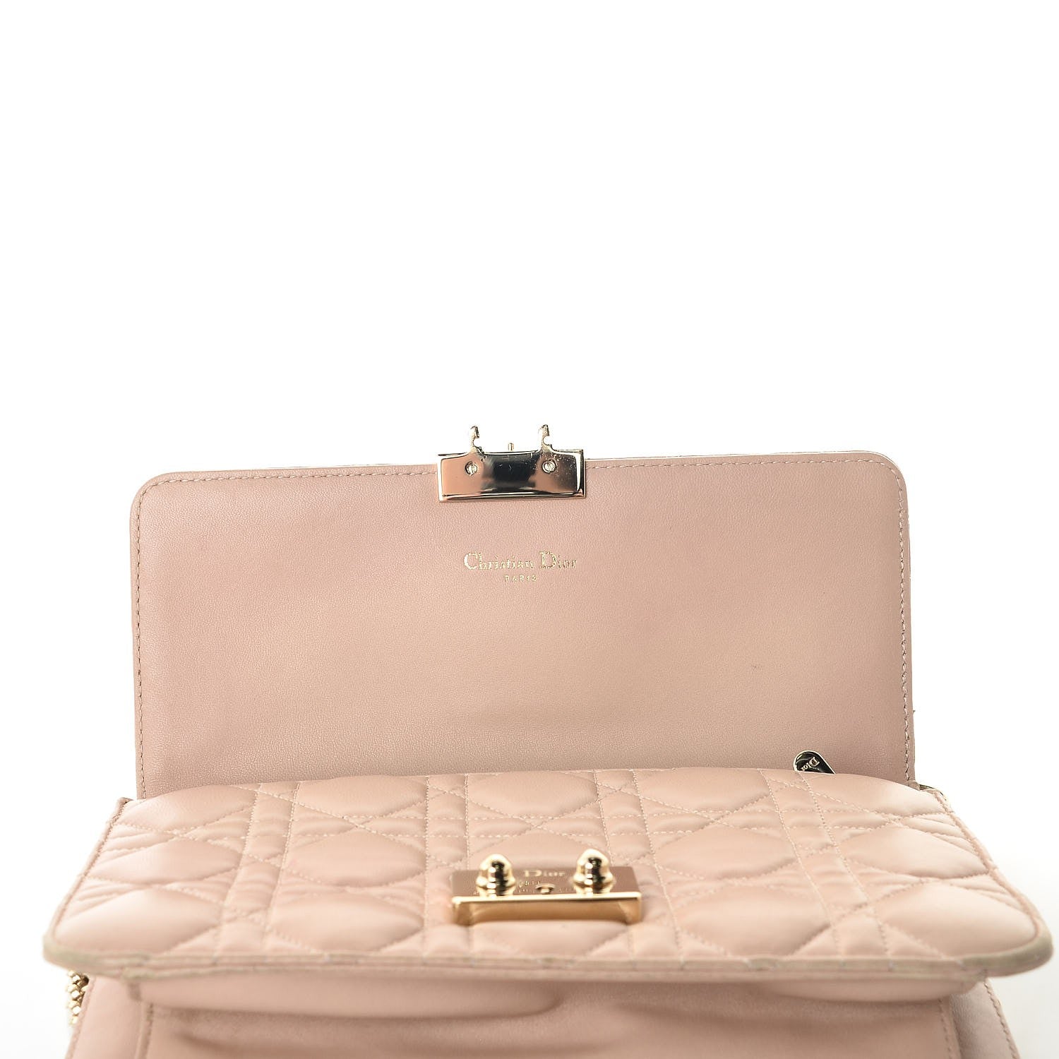 Christian Dior Lambskin Cannage Miss Dior Promenade Pouch Beige 12 of 22
