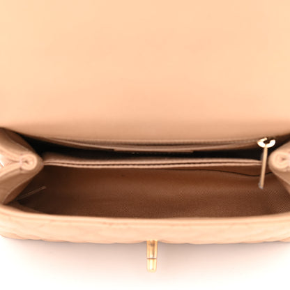 Chanel Caviar Quilted Mini Coco Handle Flap Beige 5 of 10