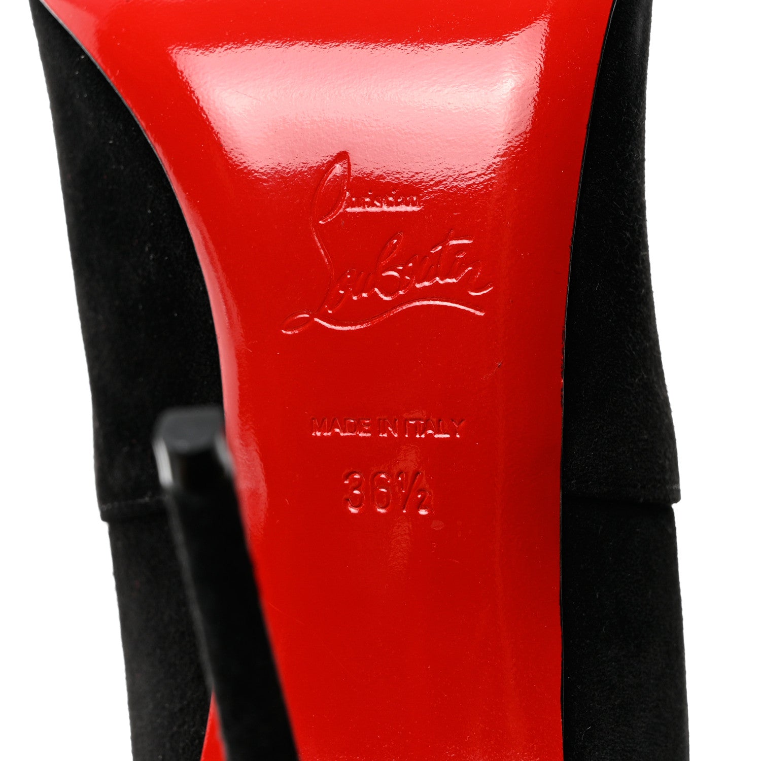 Christian Louboutin Veau Velours Canadada 100 Booties 36.5 Black 6 of 8