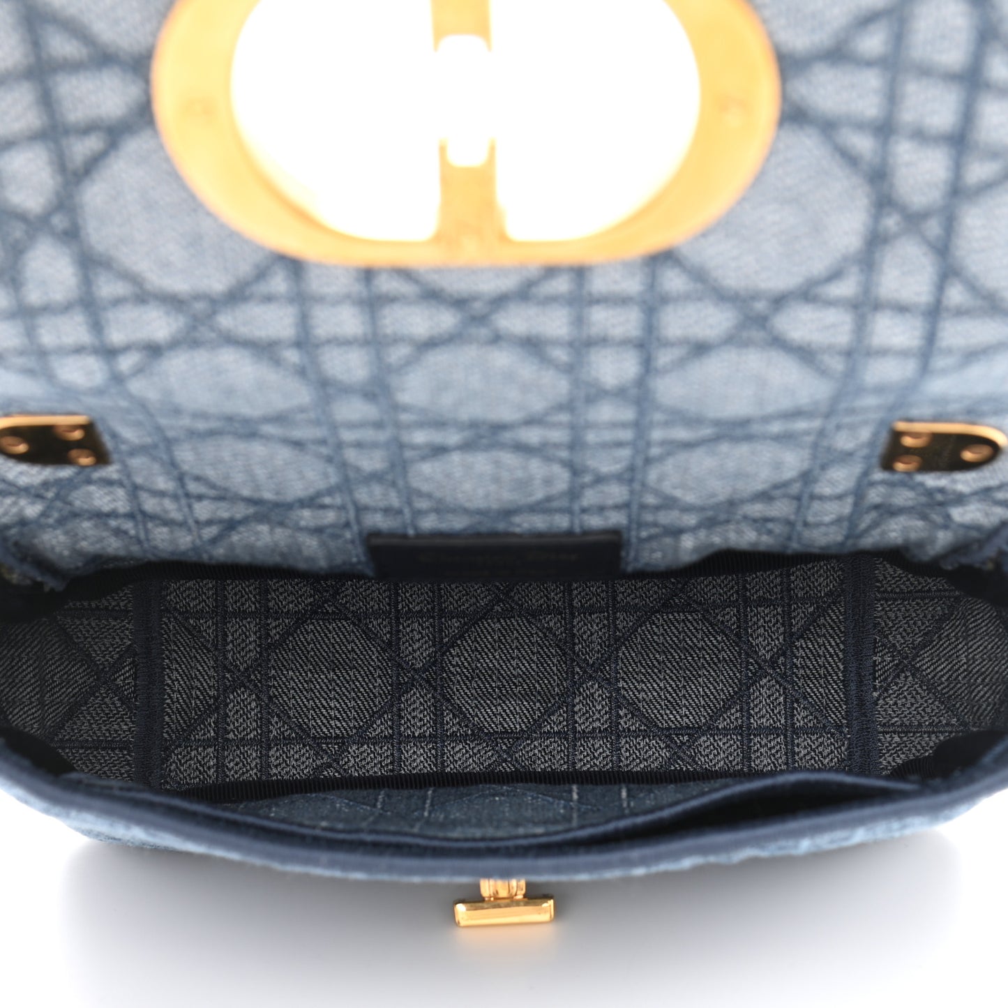 Denim Cannage Small Caro Bag Blue