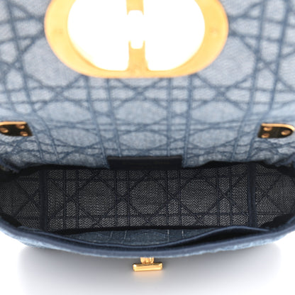 Christian Dior Denim Cannage Small Caro Bag Blue 5 of 9
