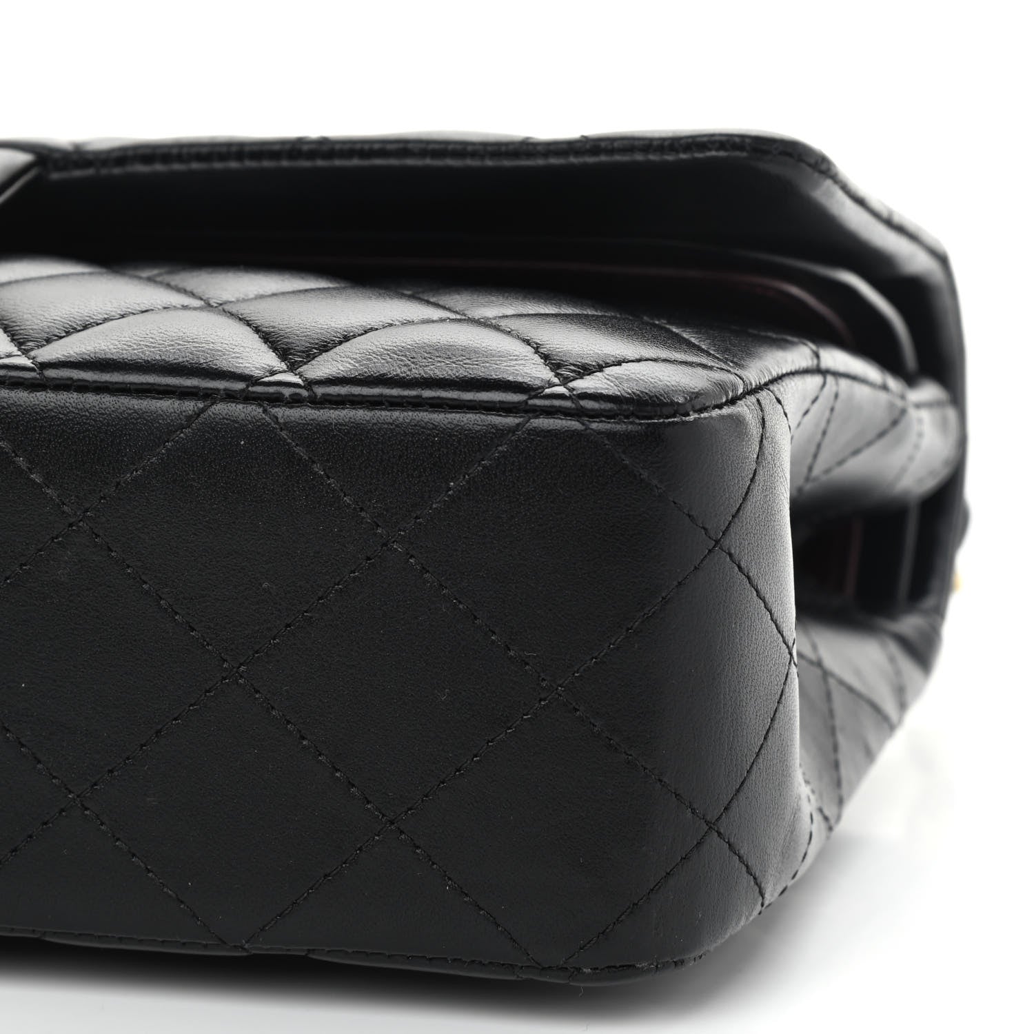 Chanel Lambskin Quilted Medium Double Flap Black 6 of 12