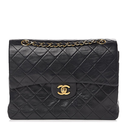Chanel Lambskin Quilted Medium Double Flap Bag Black 1 of 16