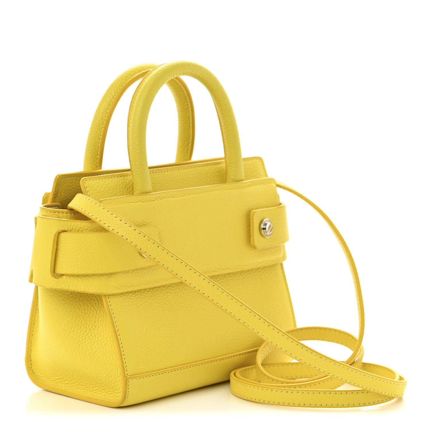 Givenchy Grained Calfskin Nano Horizon Satchel Yellow 3 of 13