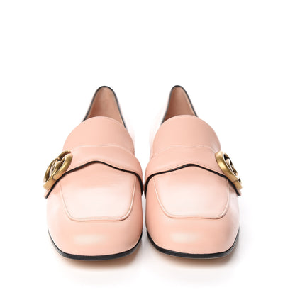 Gucci Malaga Kid Womens GG Marmont Loafers 37.5 Perfect Pink 2 of 9