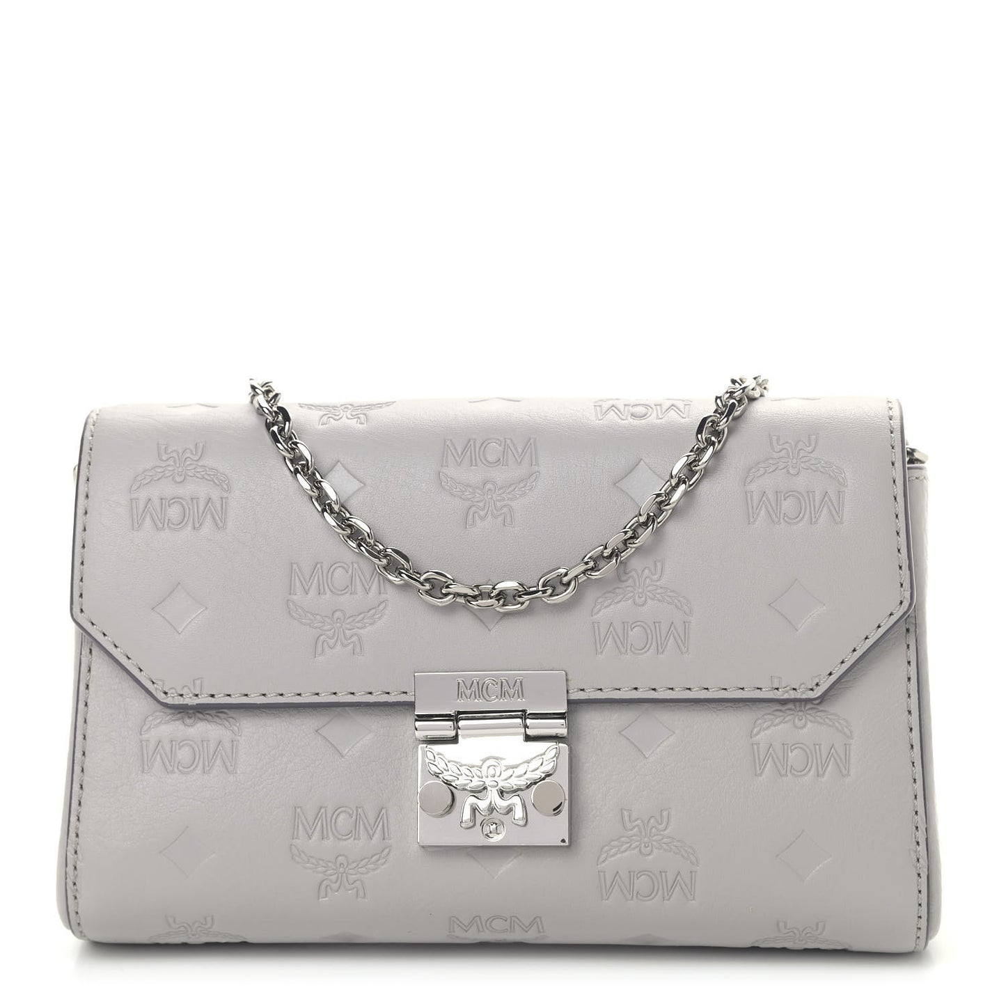 Calfskin Ottomar Monogram Small Crossbody Bag Dove Grey