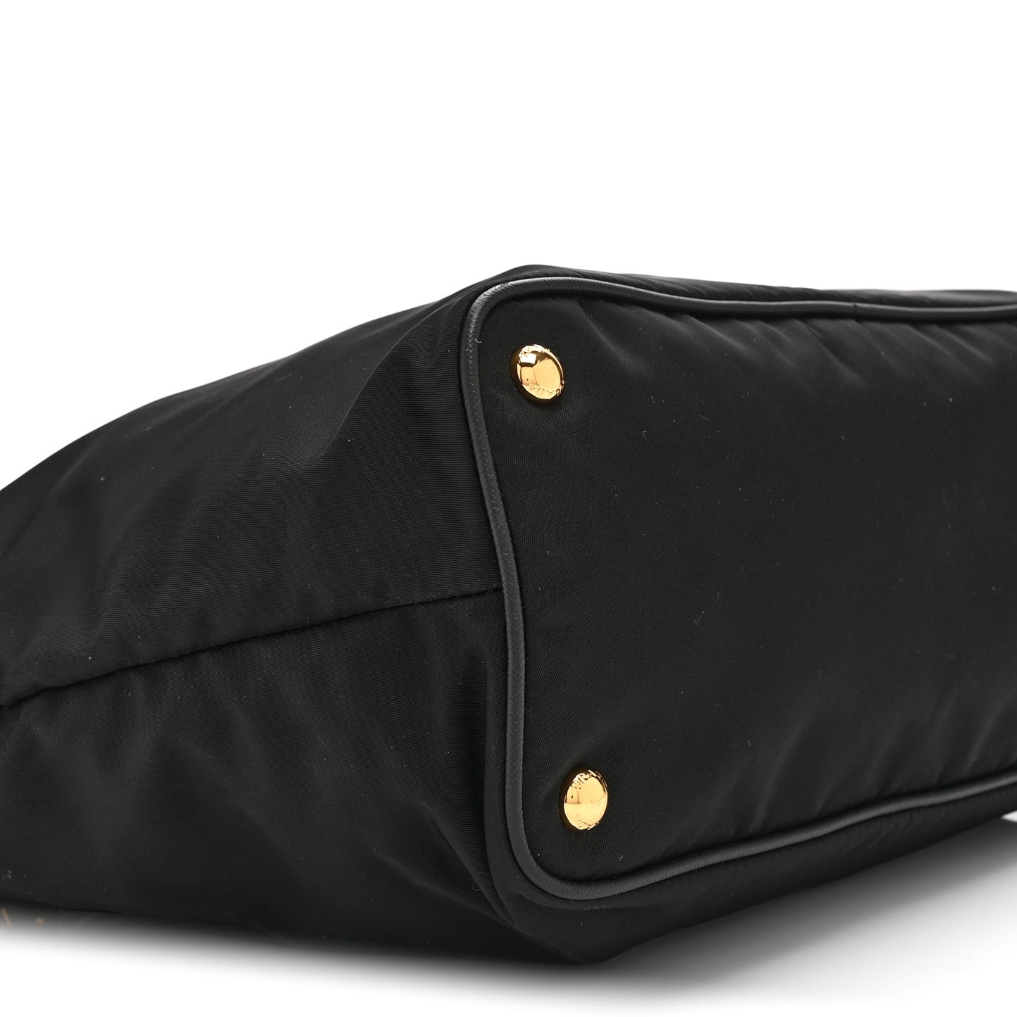 Tessuto Nylon Saffiano Shopping Tote Black