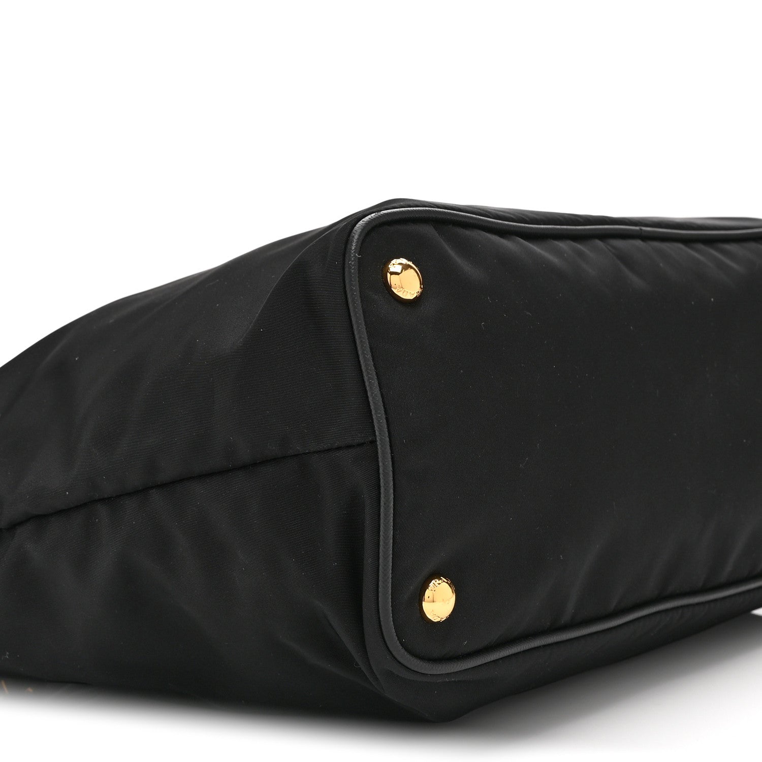 Prada Tessuto Nylon Saffiano Shopping Tote Black 9 of 10