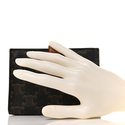 Celine Canvas Triomphe Medium Strap Wallet Tan 2 of 9