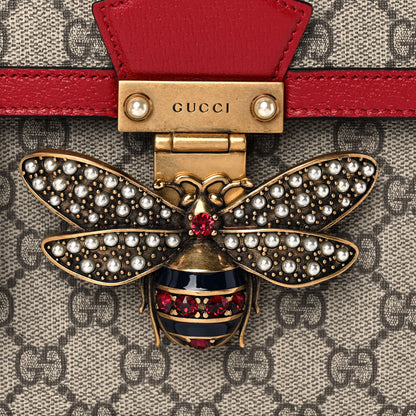 Gucci GG Supreme Monogram Small Queen Margaret Top Handle Bag Red 9 of 12