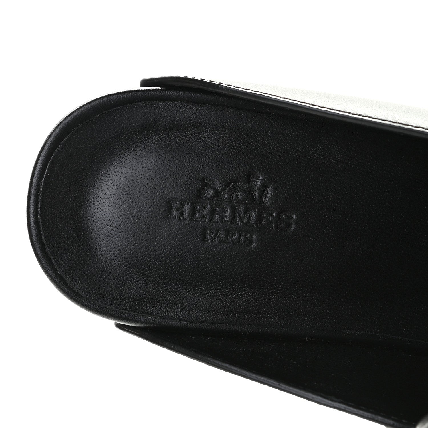 Hermes Calfskin Calya Mules 37 Black 6 of 9