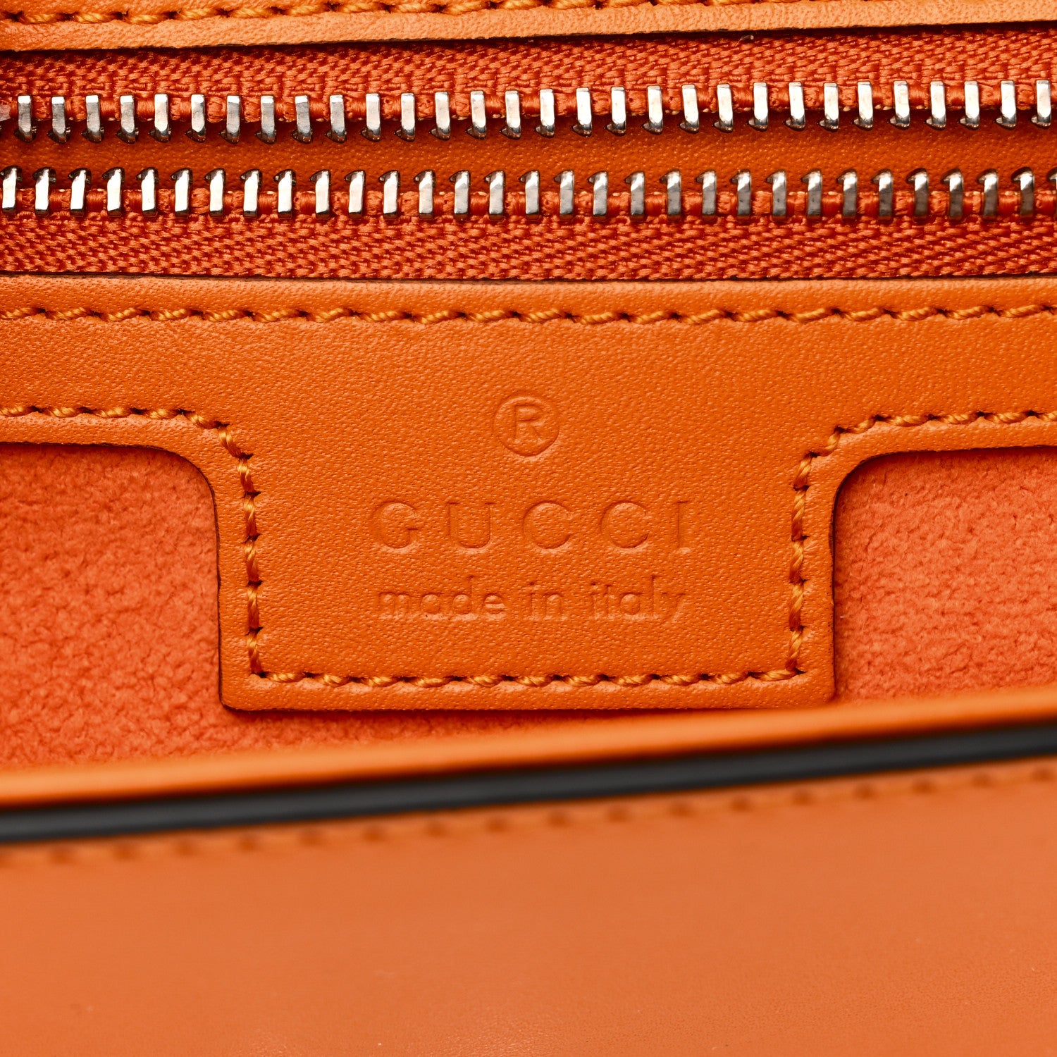 Gucci Senna Calfskin Petite GG Top Handle Shoulder Bag Orange 6 of 11