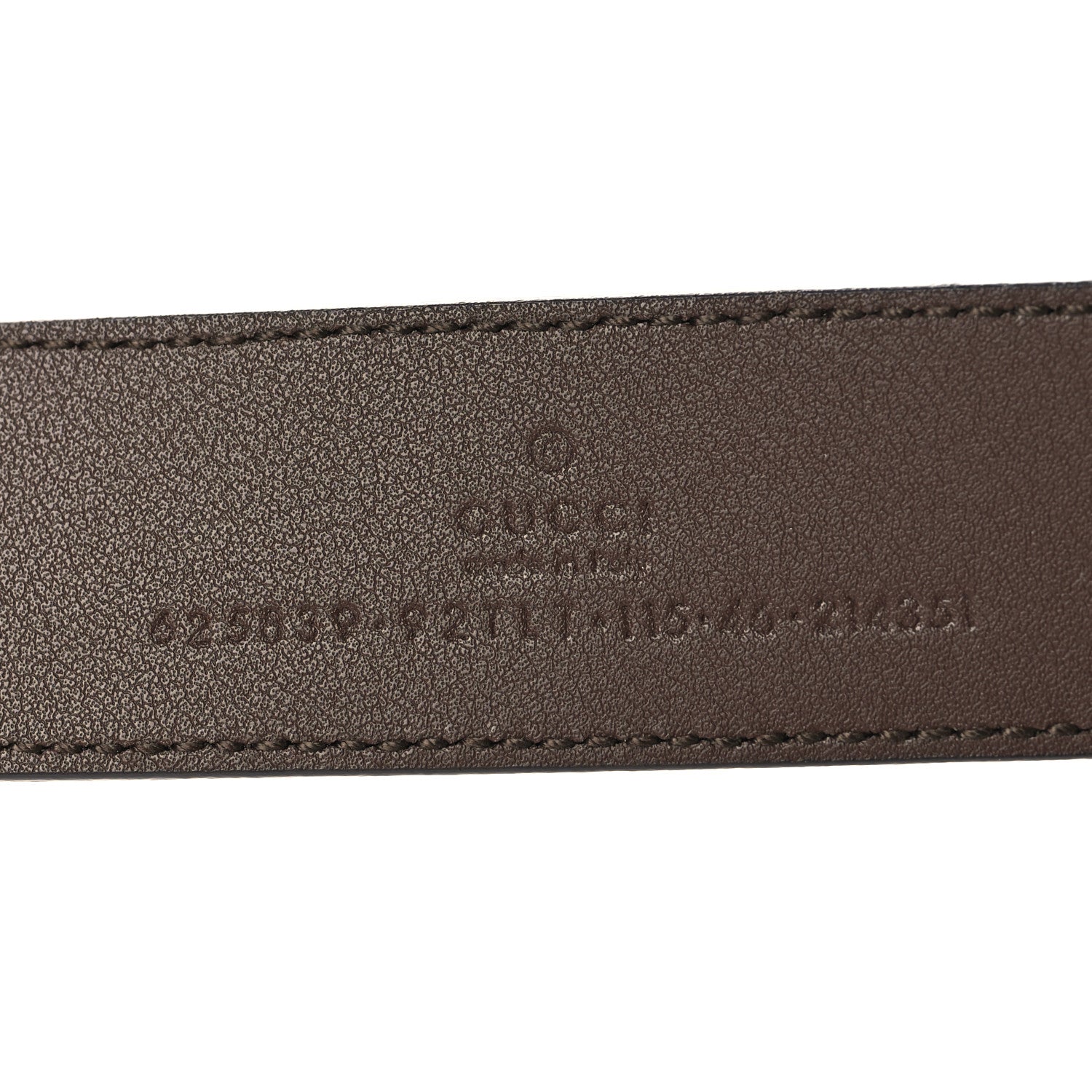 Gucci GG Supreme Monogram Matte Plutone Calfskin Double G 30mm Belt 115 46 Beige Ebony Black 5 of 5