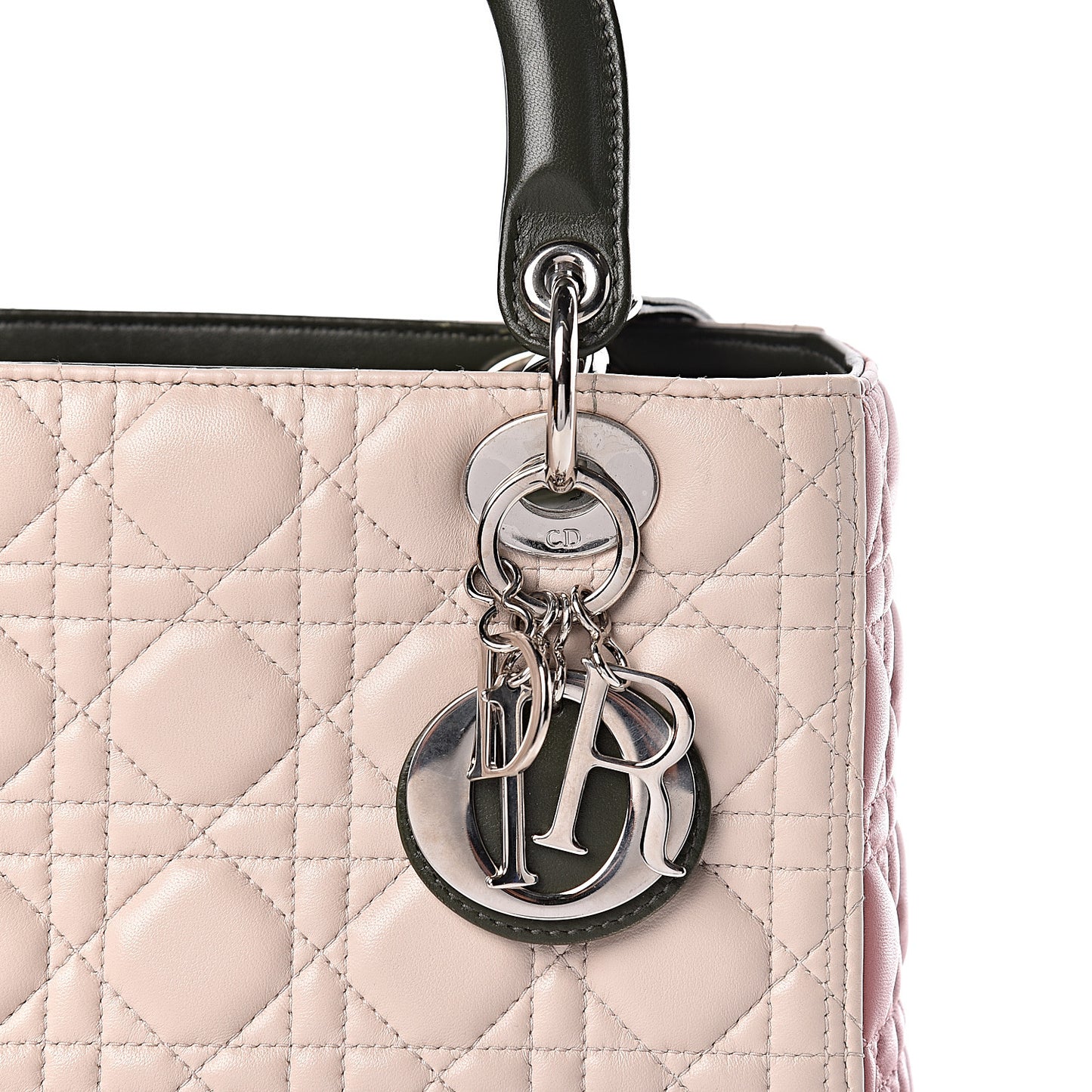 Lambskin Cannage Medium Tri-Color Lady Dior Light Pink