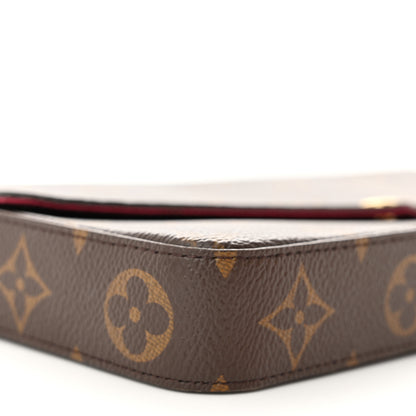 Louis Vuitton Monogram Pochette Felicie Chain Wallet Fuchsia 9 of 12