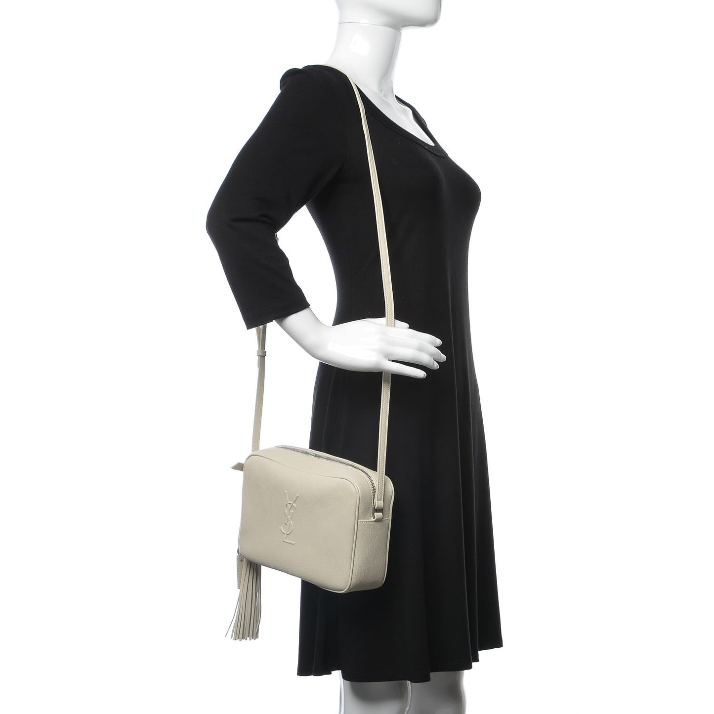 Lambskin Monogram Small Lou Camera Bag Icy White