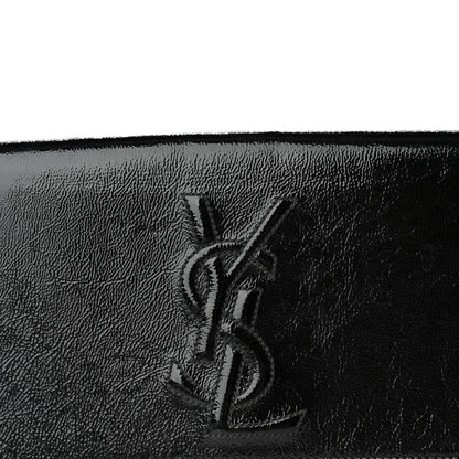 Saint Laurent Textured Patent Monogram Large Belle De Jour Clutch Black 8 of 17