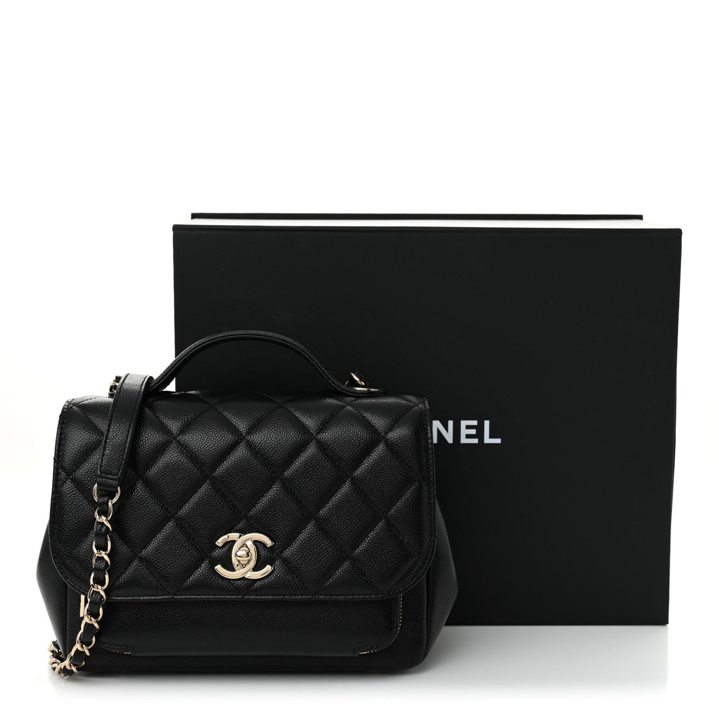 Caviar Quilted Medium Business Affinity Flap Black
