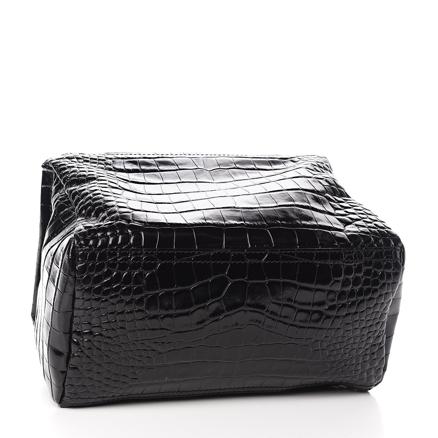Givenchy Calfskin Crocodile Embossed Small Pandora Black 4 of 10