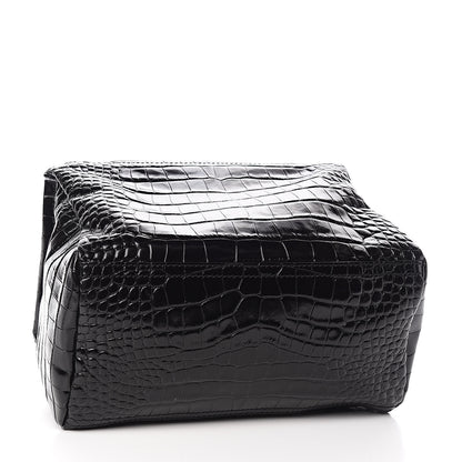 Givenchy Calfskin Crocodile Embossed Small Pandora Black 4 of 10