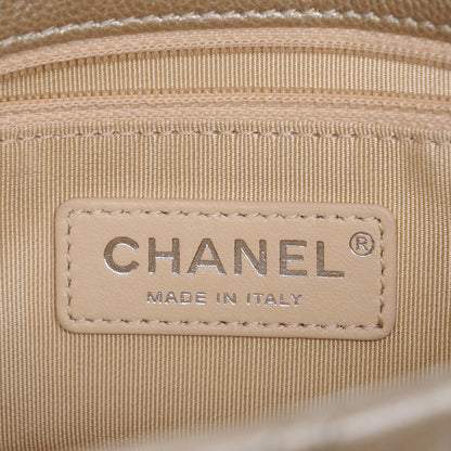 Chanel Metallic Calfskin Studded Chevron Quilted Wars Flap Gold 6 of 8