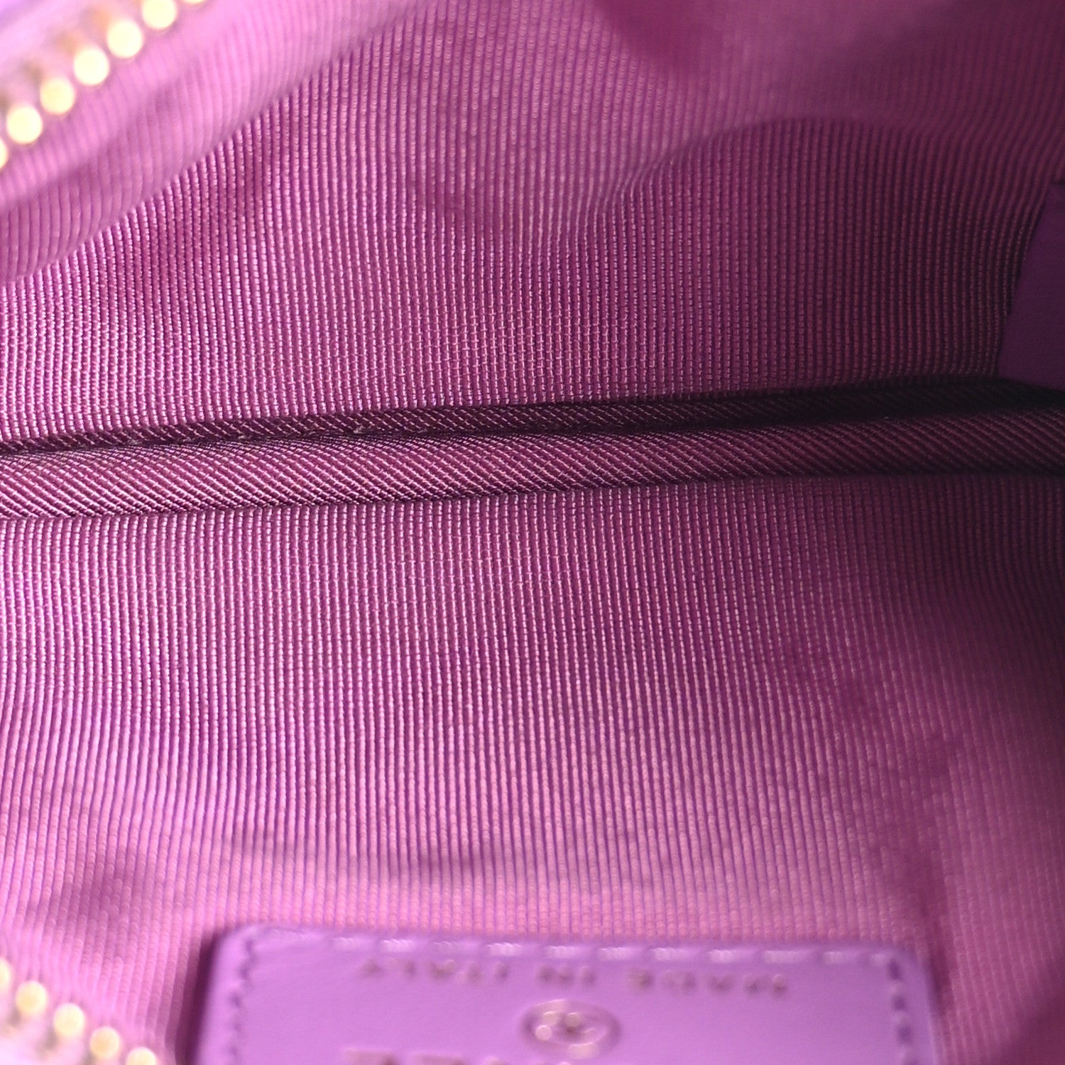 Chanel Patent Quilted Small Cosmetic Case Purple 5 of 8