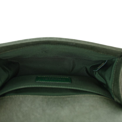 Chanel Caviar Chevron Quilted Small Boy Flap Green 5 of 11