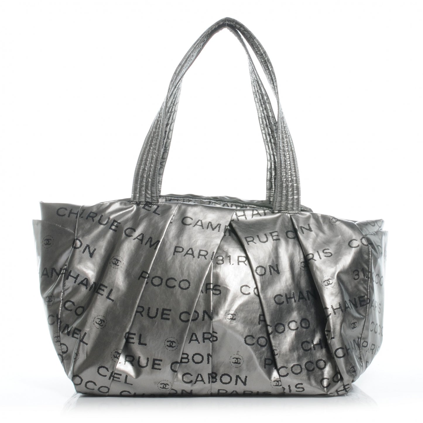 Lacquered Canvas Medium Unlimited Tote Argent Fonce