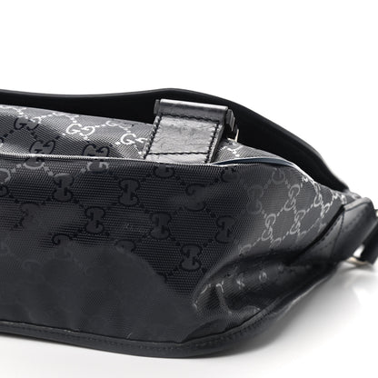 Gucci Imprime Monogram Medium Double Buckle Flap Messenger Bag Navy 9 of 9