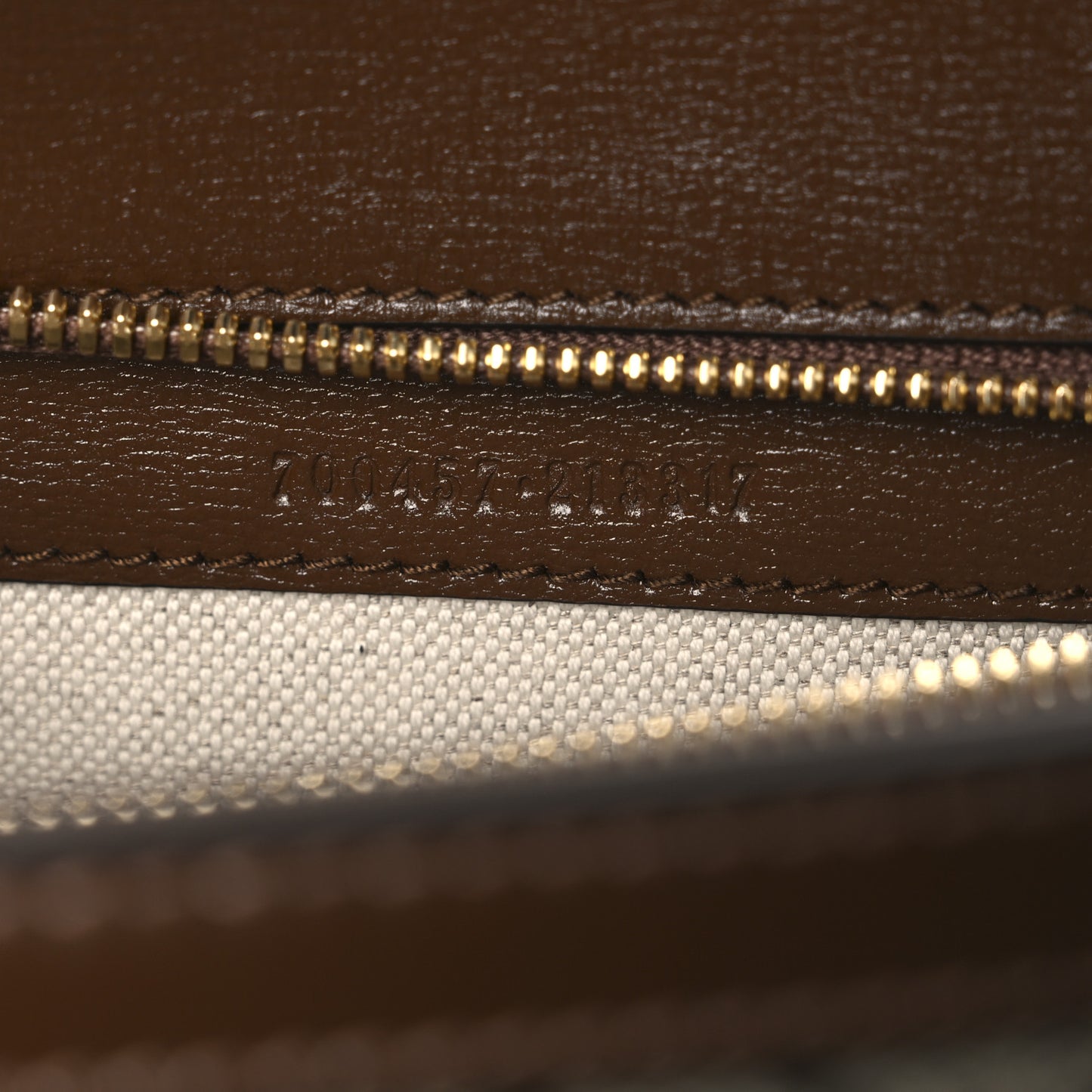 GG Supreme Monogram Azalea Calfskin Web Medium Horsebit 1955 Shoulder Bag Beige Ebony Brown Sugar